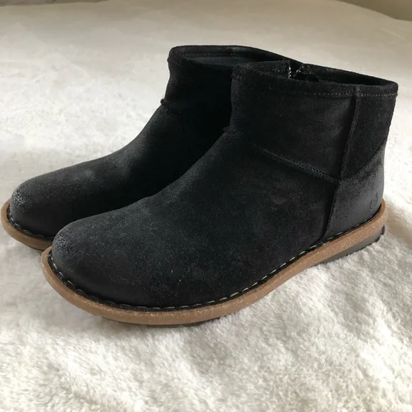 Black Born Suede Ankle Boots New in box - Picture 1 of 8